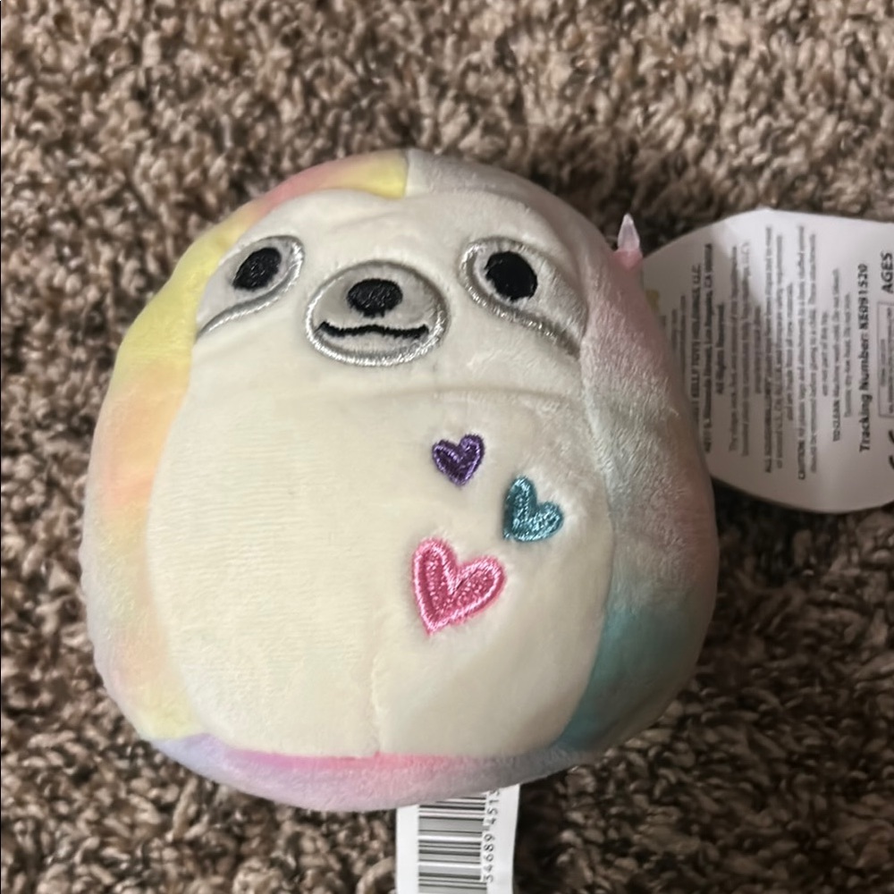 Squishmallow Sloth Plush Toy - Multicolor